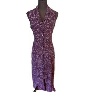 Studio I Polka Dot Sleeveless Maxi Dress